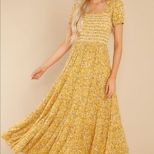 Yellow floral maxi